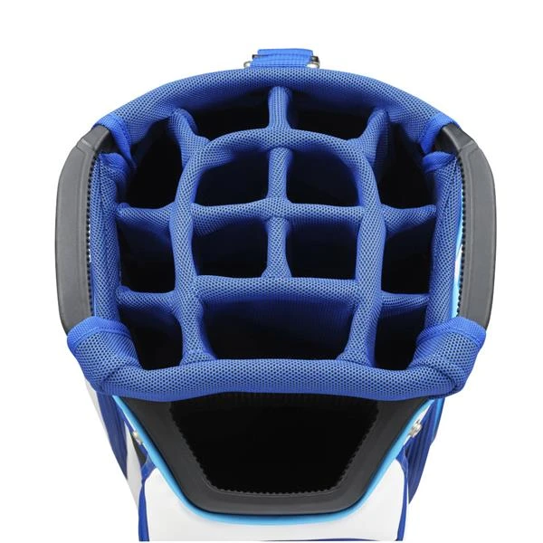 Mizuno Tour Cart Bag 22 14W White Blue - Image 2