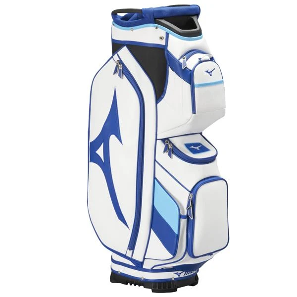 Mizuno Tour Cart Bag 22 14W White Blue - Image 5