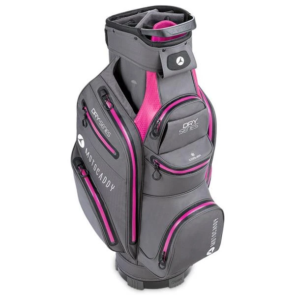 Motocaddy Dry Series Cart Bag Charcoal - Fuchsia - Image 2