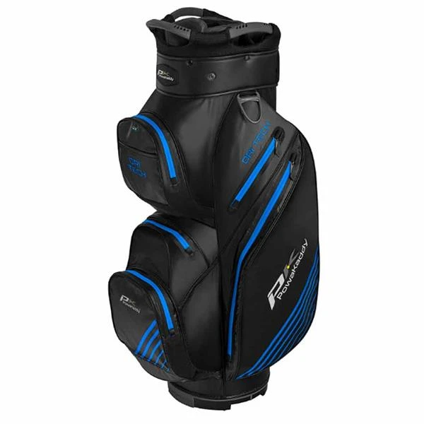 PowaKaddy Dri-Tech Cart Bag Black - Gunmetal - Blue