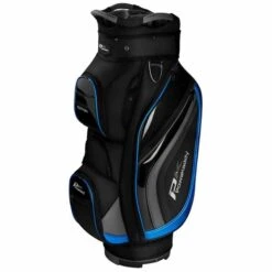 PowaKaddy Premium Edition Cart Bag Black - Gunmetal - Blue