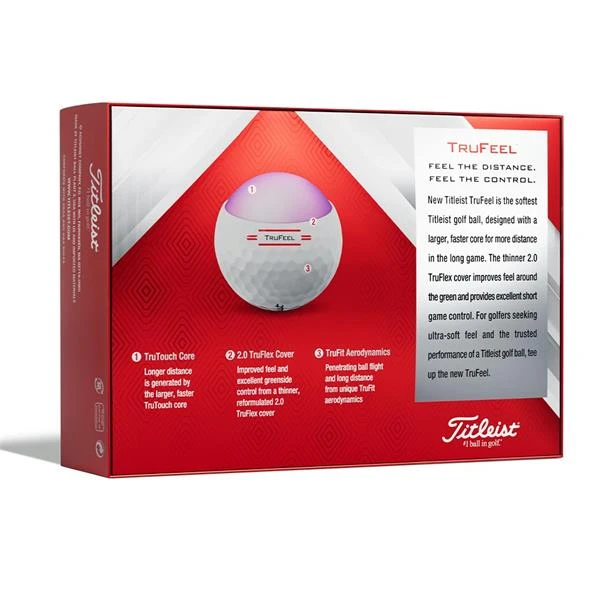 Titleist Trufeel Golf Balls Dozen White - Image 6